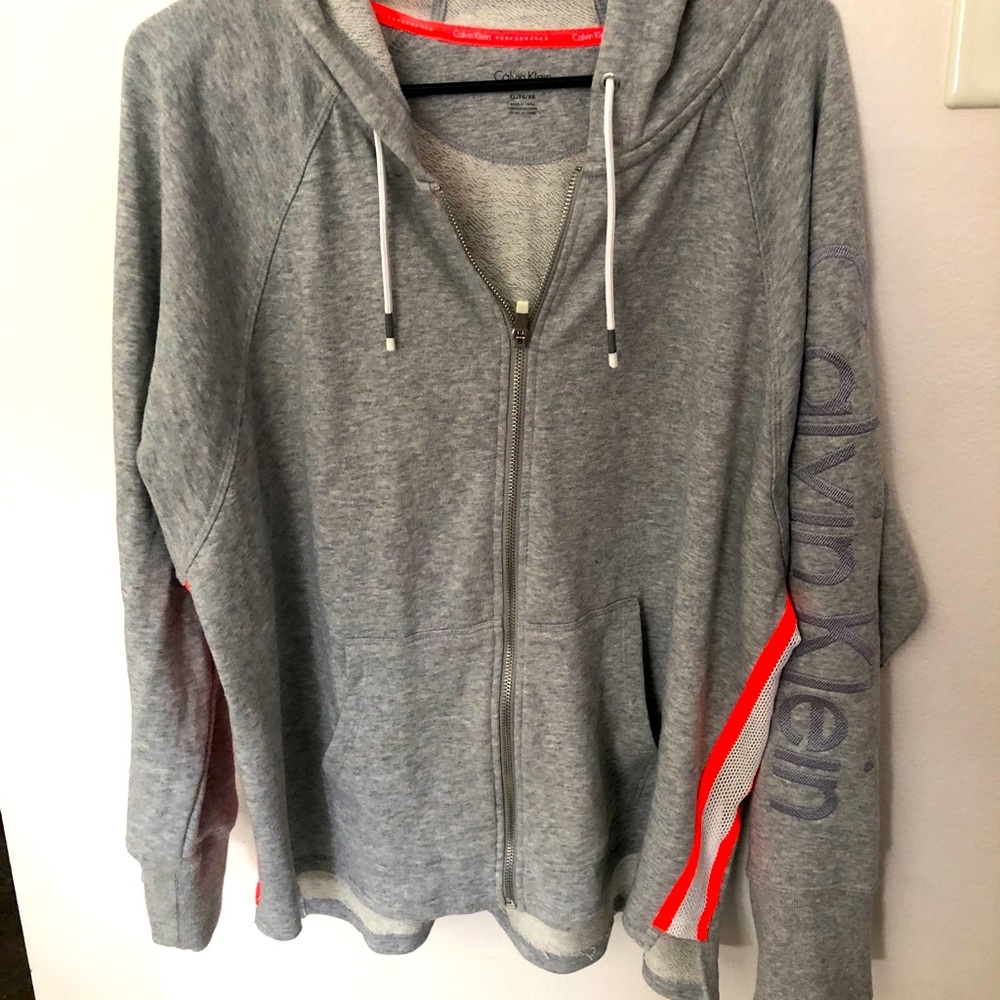 Calvin Klein performance Zip Sweater high-low